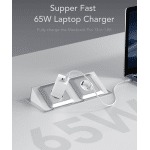 Veger CPD65E Φορτιστής Χωρίς Καλώδιο GaN με Θύρα USB-A και Θύρα USB-C 65W Power Delivery / Quick Charge 3.0 Λευκός - Image 2