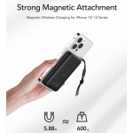 Veger W1151 MagOn Magnetic Wireless MagSafe Power Bank 10000mAh 15W με Θύρα USB-A και Θύρα USB-C Power Delivery / Quick Charge 3.0 Grey - Image 3