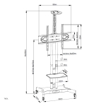 Βάση Τηλεόρασης Επιδαπέδια Focus Mount T633L 42"-85" έως 90kg - Image 3
